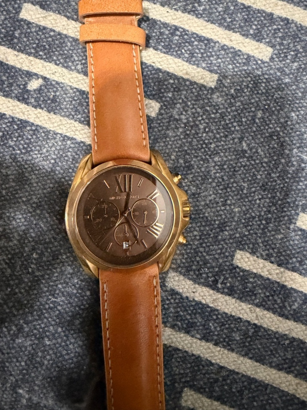 Michael Kors women’s  Leather Strap Chronograph Watch